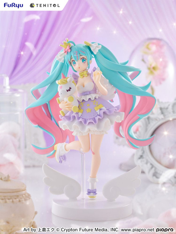 Hatsune Miku Tenitol PVC Statue Hatsune Miku Yumekawa Princess Lavender Ver. 21 cm 1