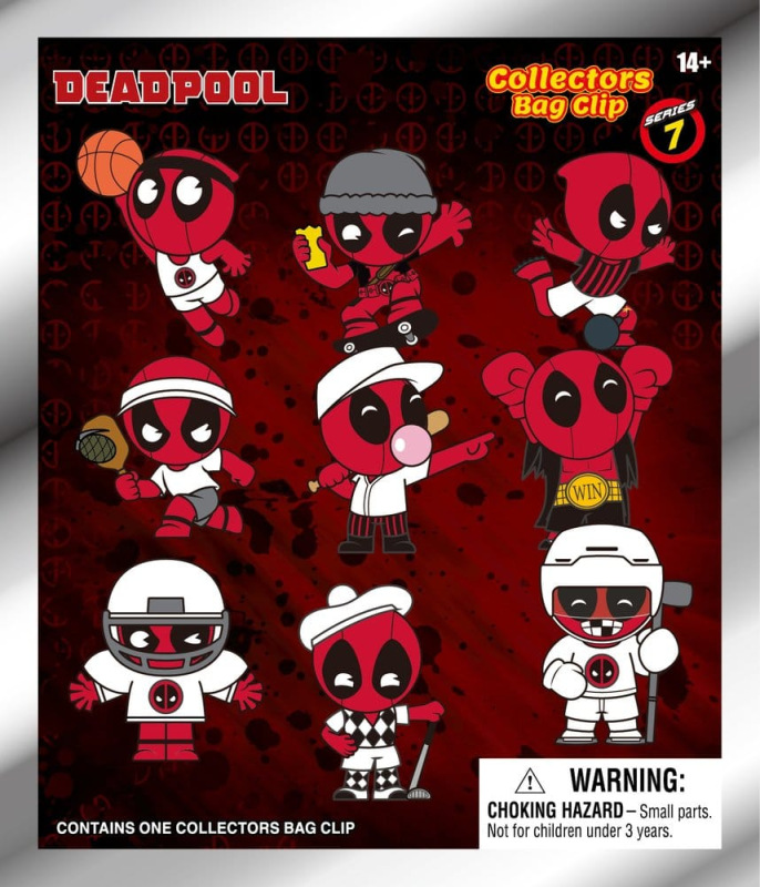 Deadpool 3D PVC Bag Clips Series 7 Display (24) 1
