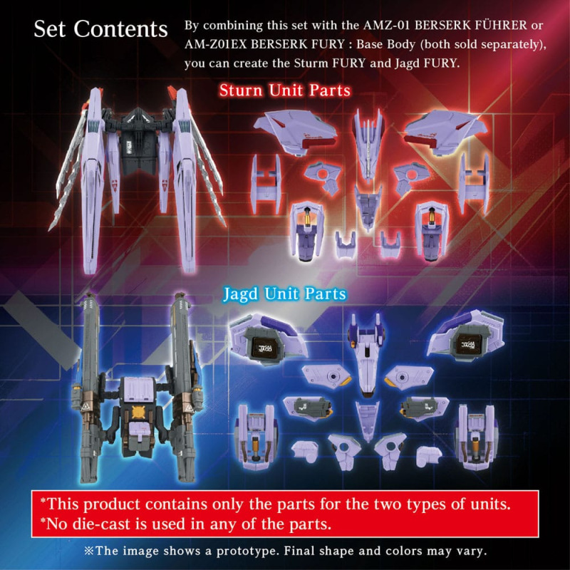 Zoids Model Kit Accesoory Set AM-Z01CP Berserk Fury Sturm & Jagd Unit 2