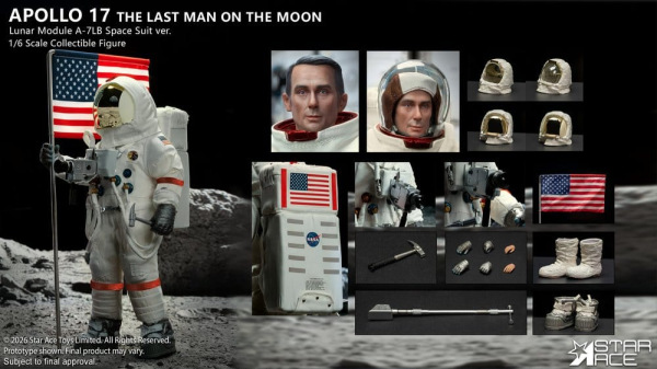 NASA Apollo 17 Action Figure 1/6 The Last Man on the Moon 30 cm 1