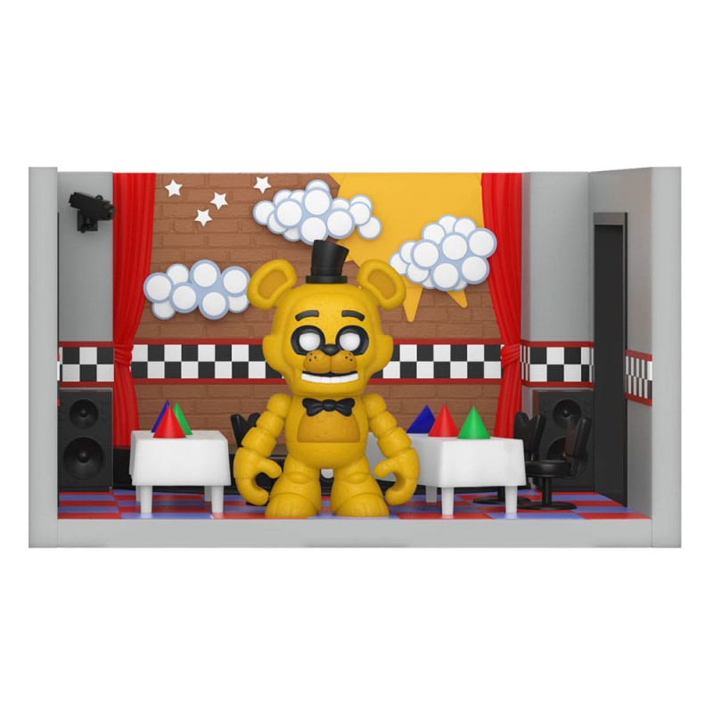 Five Nights at Freddy's Snap Playset & Action Figure Stage w/Freddy (GD) 9 cm