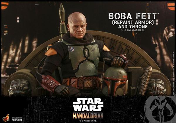 Star Wars The Mandalorian Action Figure 1/6 Boba Fett (Repaint Armor) and Throne 30 cm 12