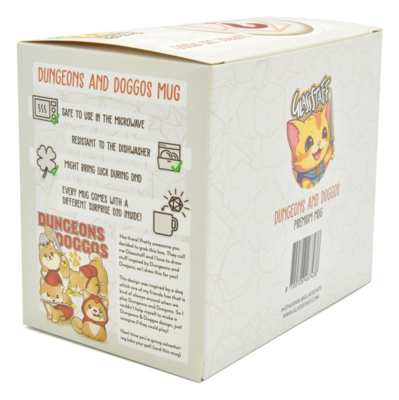 Glassstaff Gift Set Mug & Dice D20 Dungeons & Doggos 1