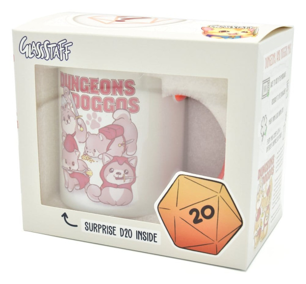 Glassstaff Gift Set Mug & Dice D20 Dungeons & Doggos 2