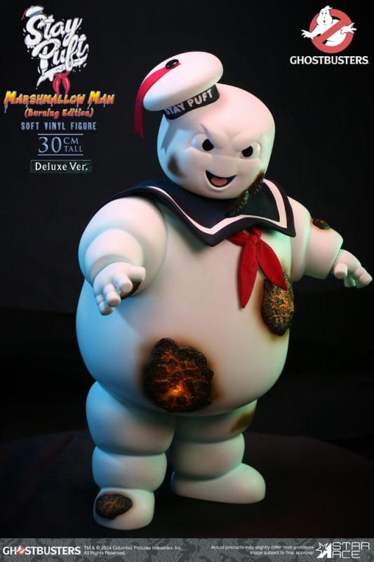 Ghostbusters Soft Vinyl Statue Stay Puft Marshmallow Man Burnign Edition Deluxe Version 30 cm 9