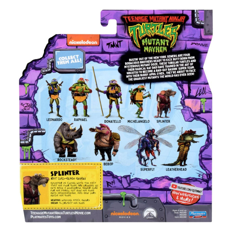 Teenage Mutant Ninja Turtles: Mutant Mayhem Action Figure Splinter 10 cm 2