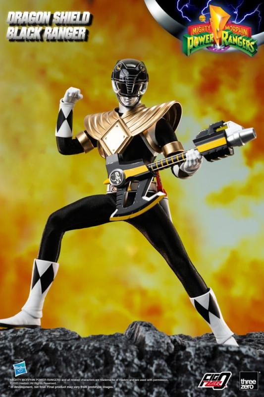 Power Rangers: Dragon Shield Black Ranger 1/6 FigZero Action Figure - ThreeZero