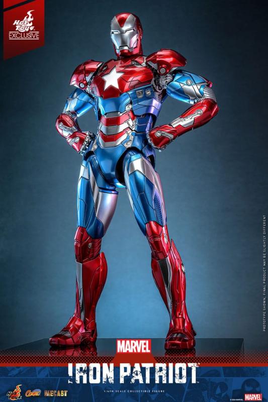 Marvel Comic Diecast Masterpiece Action Figure 1/6 Iron Patriot Hot Toys Exclusive 32 cm 4