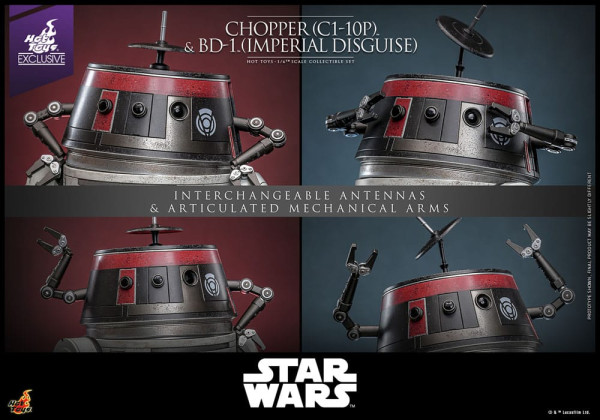 Star Wars Action Figure Set 1/6 Chopper (C1-10P&trade;) & BD-1&trade; (Imperial Disguise) 18 cm & 8 13
