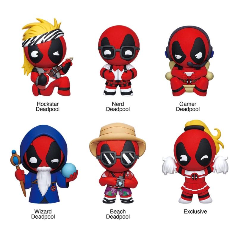 Marvel 3D Magnets Deadpool Classic Series 1 Display (12)