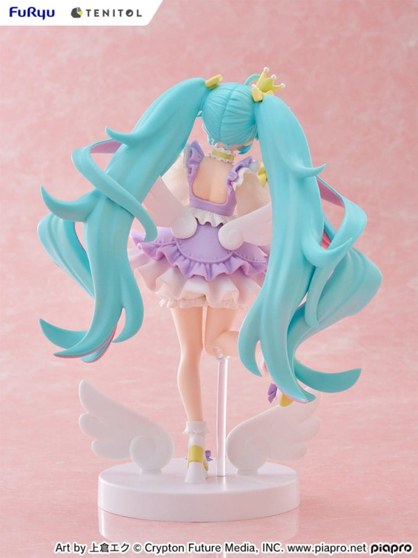 Hatsune Miku Tenitol PVC Statue Hatsune Miku Yumekawa Princess Lavender Ver. 21 cm 7