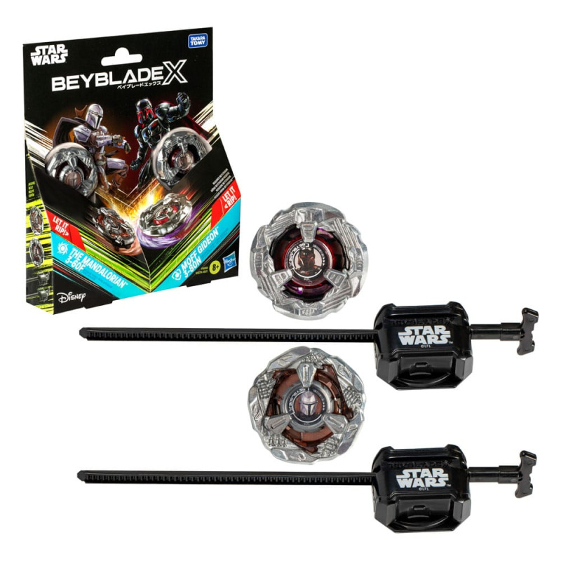 Beyblade X and Star Wars Collab The Mandalorian 3-60F vs. Moff Gideon 3-80N 3