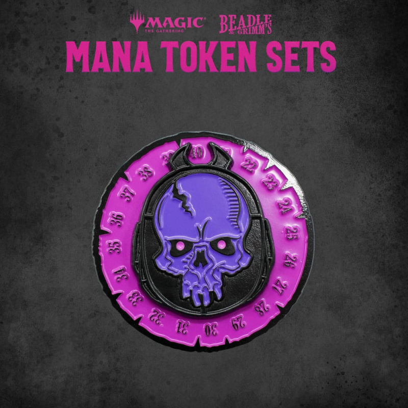 Magic the Gathering Dice and Token Pack Black Mana 4