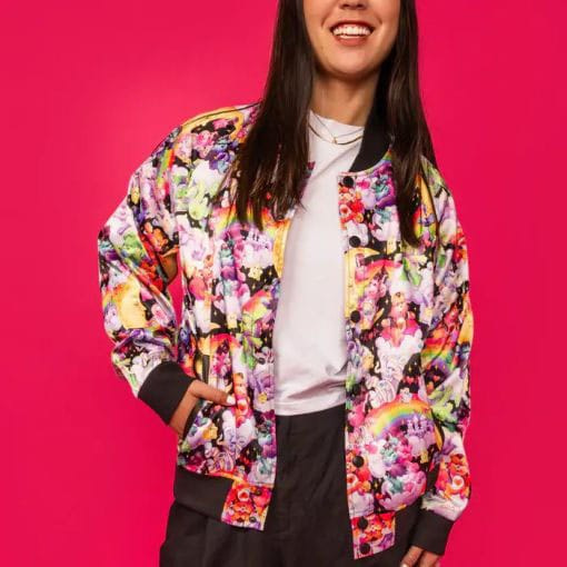 The Care Bears x Universal Monsters by Loungefly Bomber Jacket Unisex Barbie 65th Anniversary Size L 2