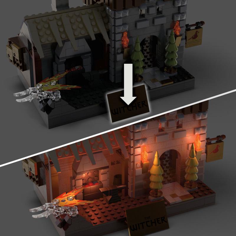 The Witcher 3: Wild Hunt Mega Construx Black Series Construction Set Geralt's Griffin Hunt