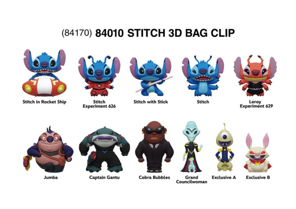 Lilo & Stitch 3D Foam Bag Clips Stitch in Space Display (24) 2