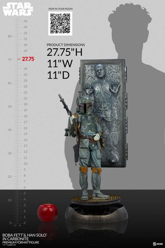 Star Wars: Boba Fett and Han Solo 70 cm Premium Format Statue - Sideshow Collectibles