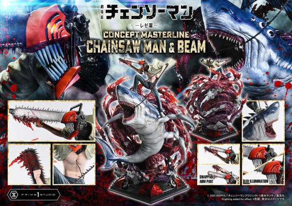 Chainsaw Man Concept Masterline Series Statue 1/6 Chainsaw Man & Beam 73 cm 4