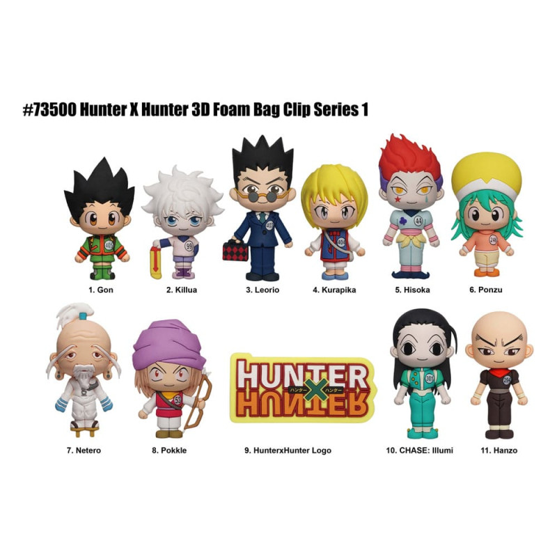 Hunter x Hunter 3D Foam Bag Clips Series 1 Display (24) 1
