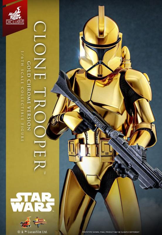 Star Wars Action Figure 1/6 Clone Trooper (Gold Chrome Version) Exclusive 30 cm