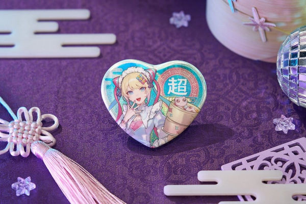 Needy Streamer Overload Needy Streamer Chinese Restaurant Series Heart-Shaped Pinback Button OMGkawa 2