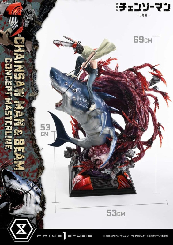 Chainsaw Man Concept Masterline Series Statue 1/6 Chainsaw Man & Beam 73 cm 7