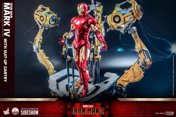 Iron Man 2 Action Figure 1/4 Iron Man Mark IV with Suit-Up Gantry 49 cm