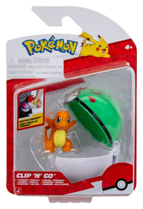 Pokémon Clip 'n' Go Action Figure Charmander & Friend Ball 4