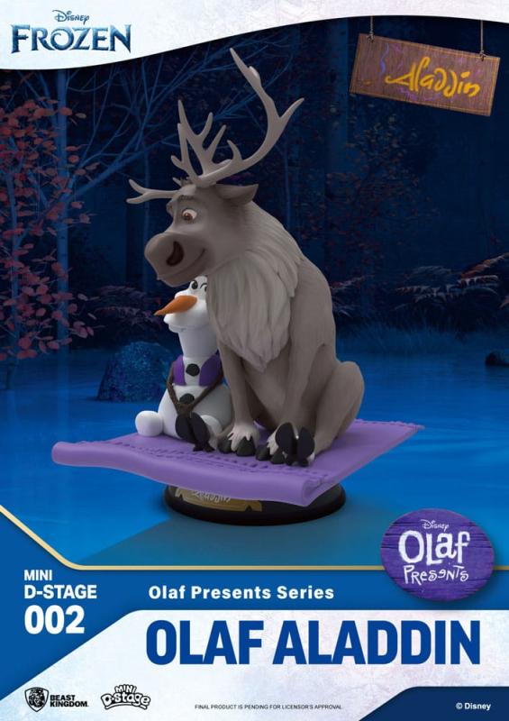 Frozen Mini Diorama Stage PVC Statue Olaf Presents Olaf Aladdin 12 cm