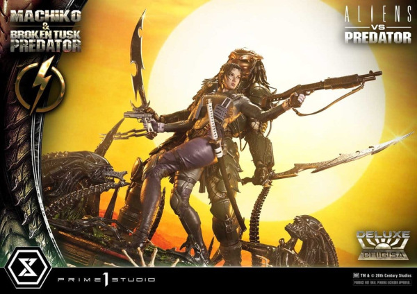 Aliens vs. Predator (Comic) Ultimate Premium Masterline Statue 1/4 Machiko & Broken Tusk Predator DX 8