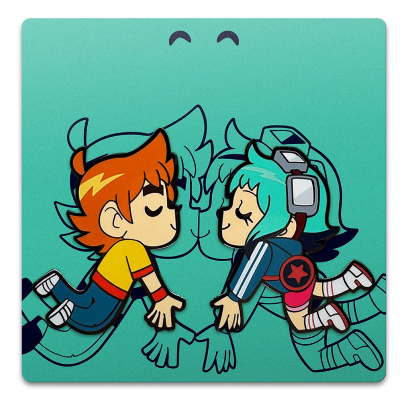 Scott Pilgrim Pin Badge Scott & Ramona Kissing 5 cm 1