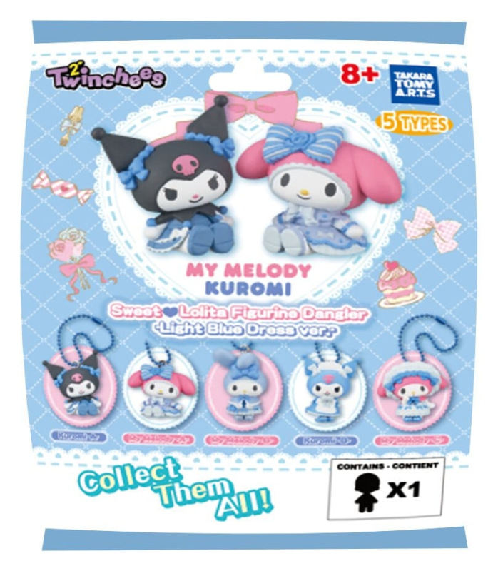 Sanrio Twinchees Mini Figures My Melody x Kuromi Sweet Lolita 5 cm Blind Pack Display (24) 6