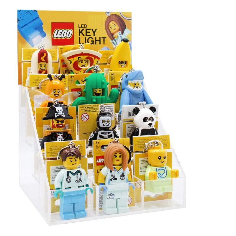 LEGO Acryl Counter Display with 12 Light-Up Keychains 1