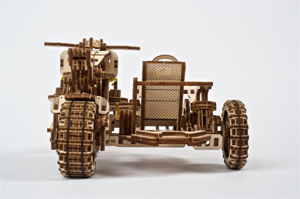 Ugears 3D Wooden Puzzle Scrambler UGR-10 with sidecar 9