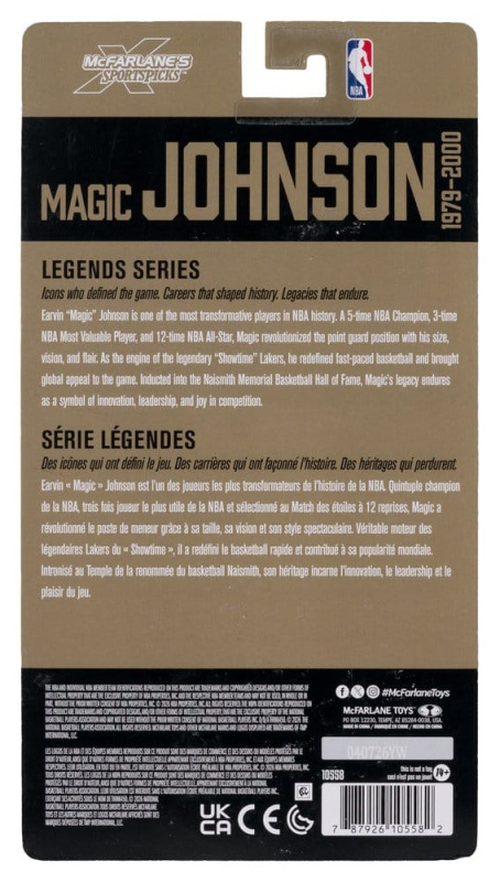 NBA Legends Series Action Figure Earvin "Magic" Johnson (Los Angeles Lakers) 15 cm 8
