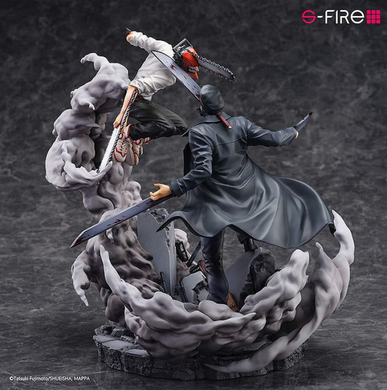 Chainsaw Man Statue Super Situation Figure Chainsaw Man vs. Samurai Sword 26 cm 4