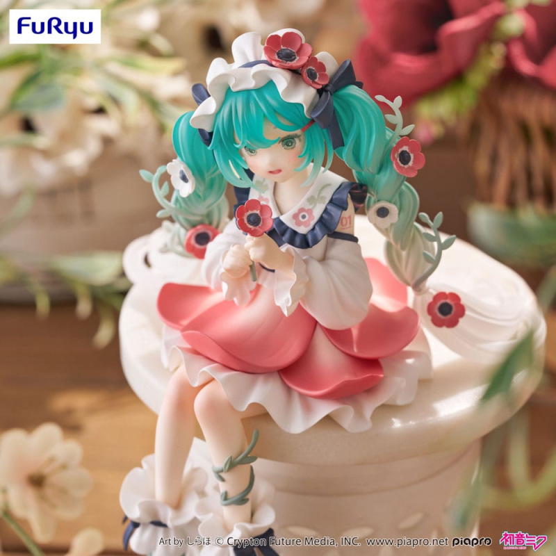 Hatsune Miku Noodle Stopper PVC Statue Hatsune Miku Flower Fairy Anemone 14 cm 3