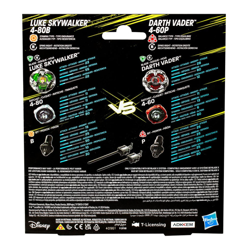 Beyblade X and Star Wars Collab Luke Skywalker 4-80B vs. Darth Vader 4-60B 1