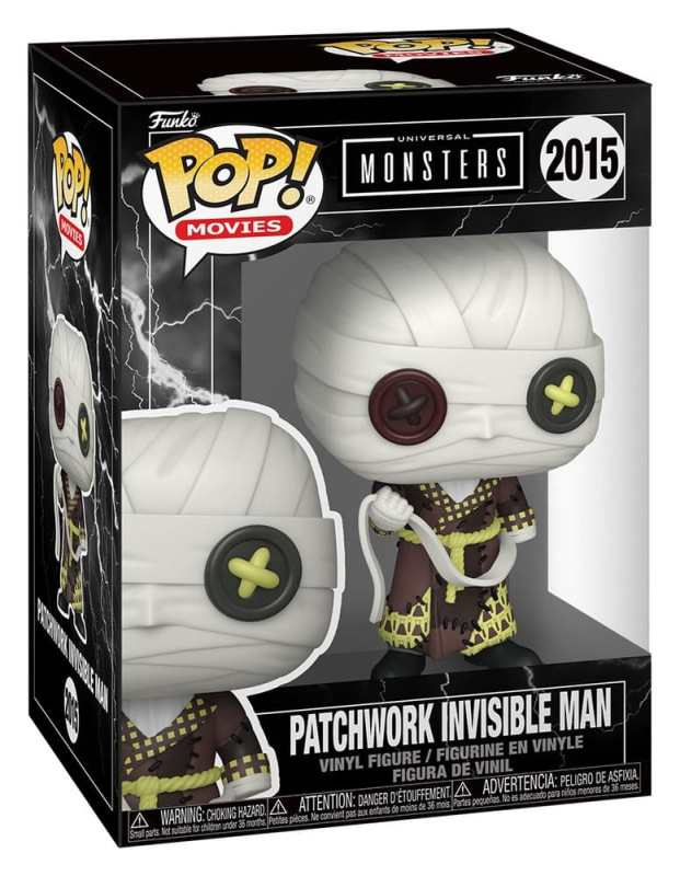 Universal Monsters Patchwork POP! Movies Vinyl Figure Invisible Man 9 cm 1