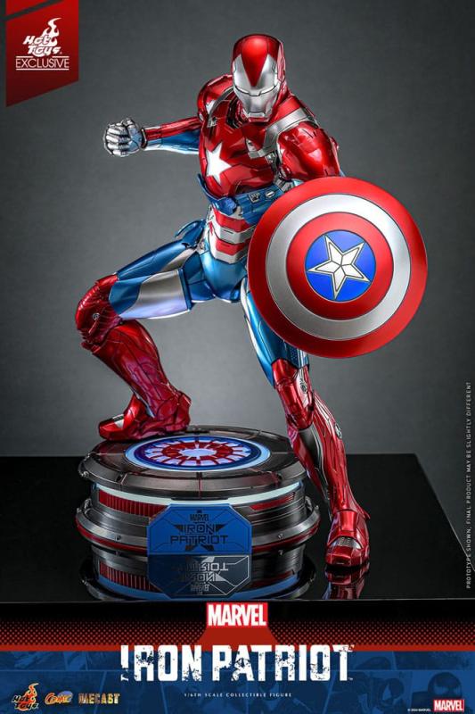 Marvel Comic Diecast Masterpiece Action Figure 1/6 Iron Patriot Hot Toys Exclusive 32 cm 2