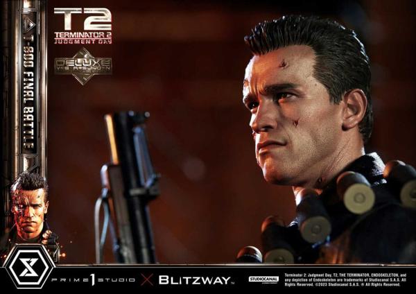 Terminator 2 Museum Masterline Series Statue 1/3 T-800 Final Battle Deluxe Version 75 cm 12