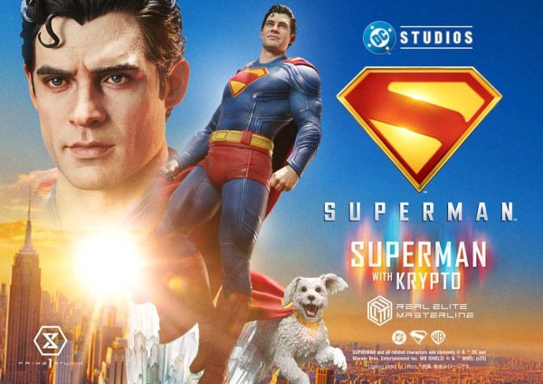 Superman (2025) Real Elite Masterline Series Statue 1/3 Superman with Krypto Bonus Version 95 cm 1