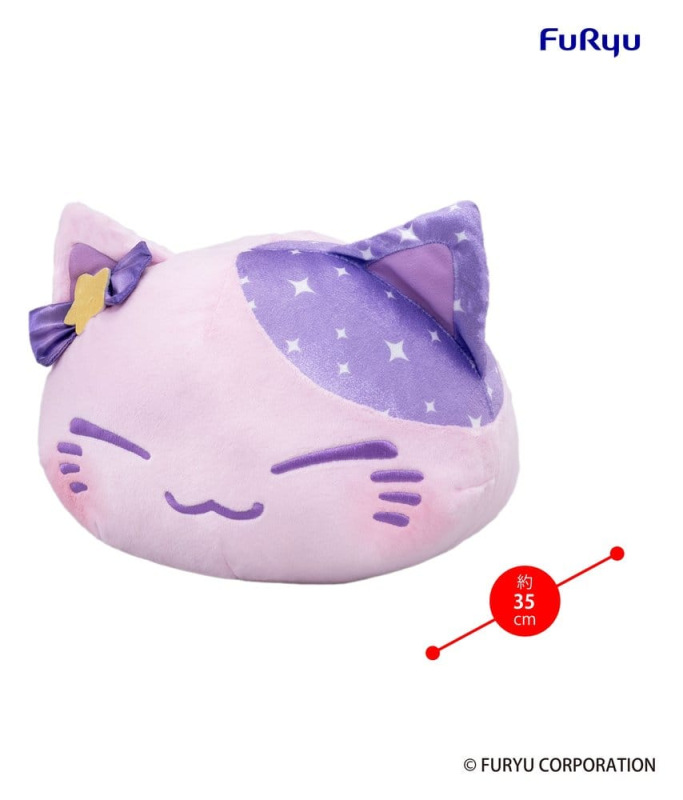Nemuneko Cat Big Plush Figure Purple 35 cm 1