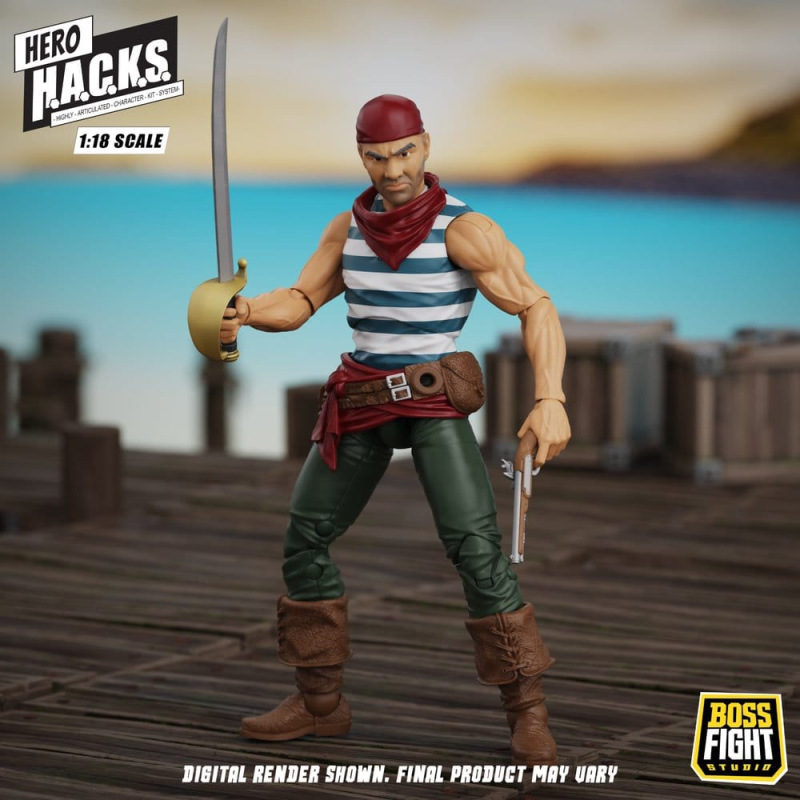 Hero H.A.C.K.S. Core Action Figure 1/18 Heroes and Villains Wave 1 Daniel Wright: Pirate Quartermast 7