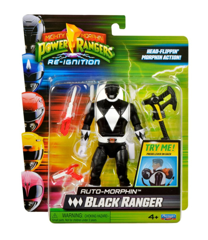 Mighty Morphin Power Rangers Action Figure Auto-Morphin Black Ranger 12 cm 1