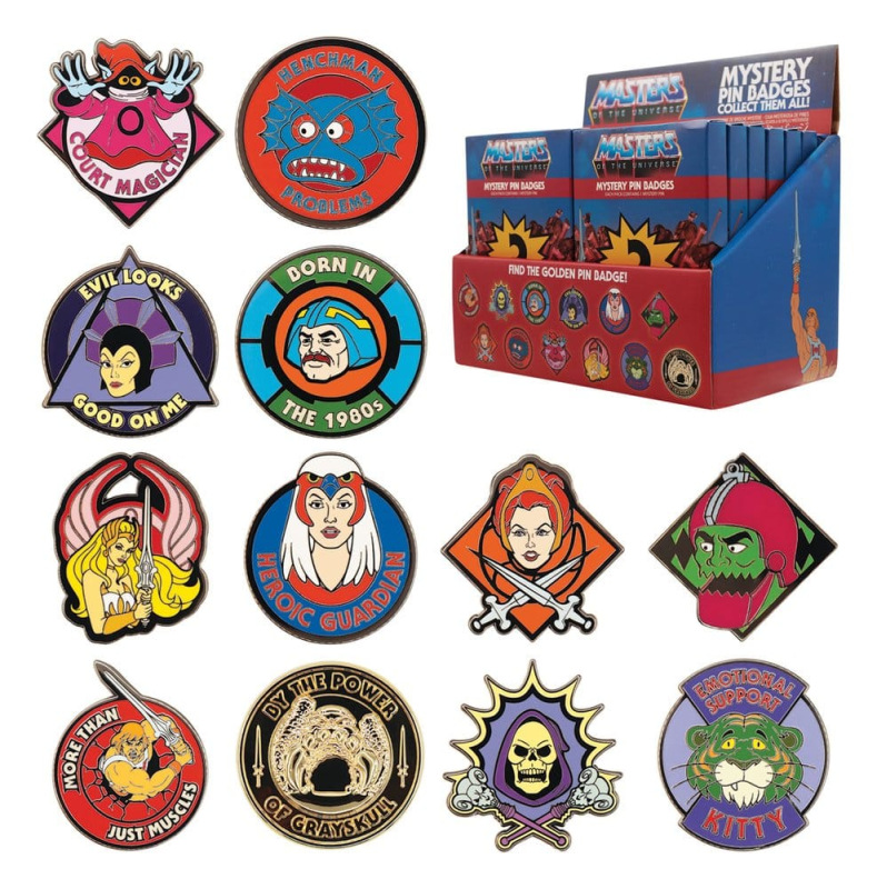 Masters of the Universe Mystery Pin Badges Blind Box Display (12) 13