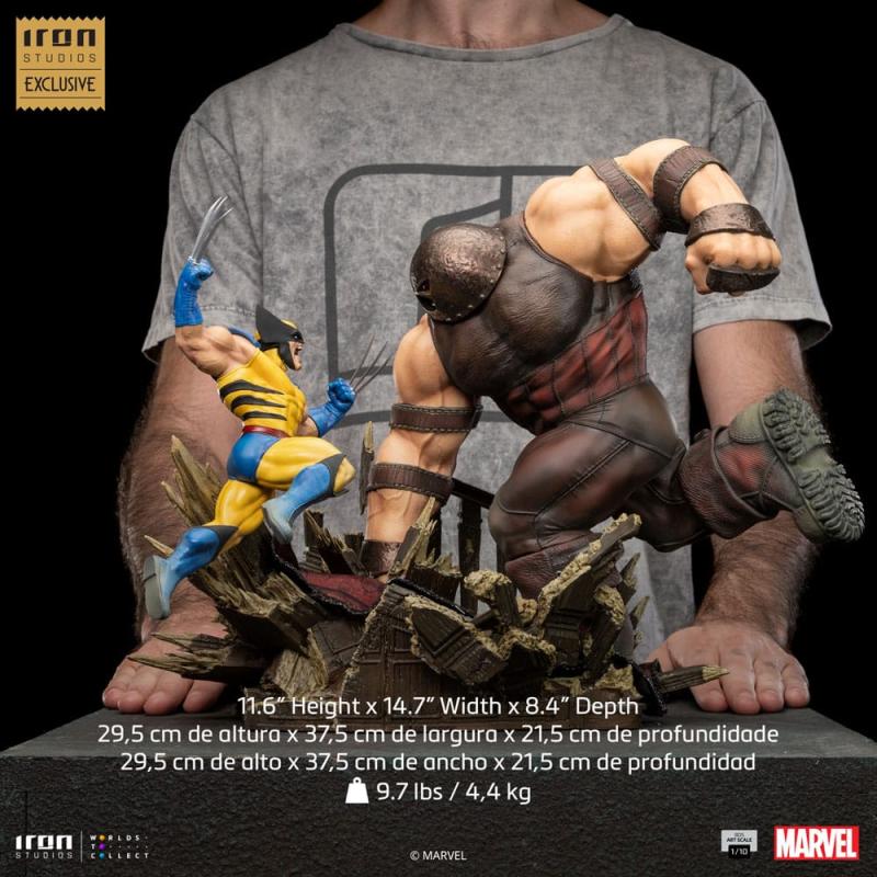 Marvel BDS Art Scale Statue 1/10 Wolverine vs Juggernaut heo EU Exclusive 30 cm