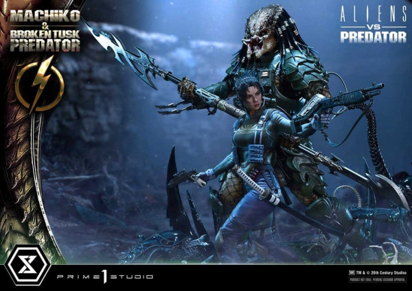 Aliens vs. Predator (Comic) Ultimate Premium Masterline Statue 1/4 Machiko & Broken Tusk Predator DX 13