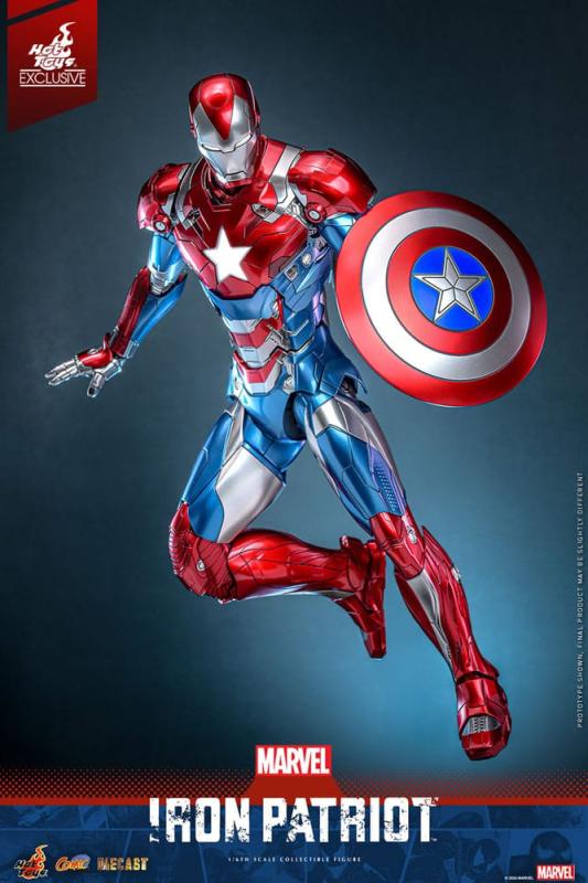 Marvel Comic Diecast Masterpiece Action Figure 1/6 Iron Patriot Hot Toys Exclusive 32 cm 10