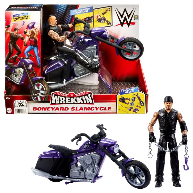 WWE Wrekkin' Vehicle Big Evil Slamcycle with Undertaker Action Figure 15 cm